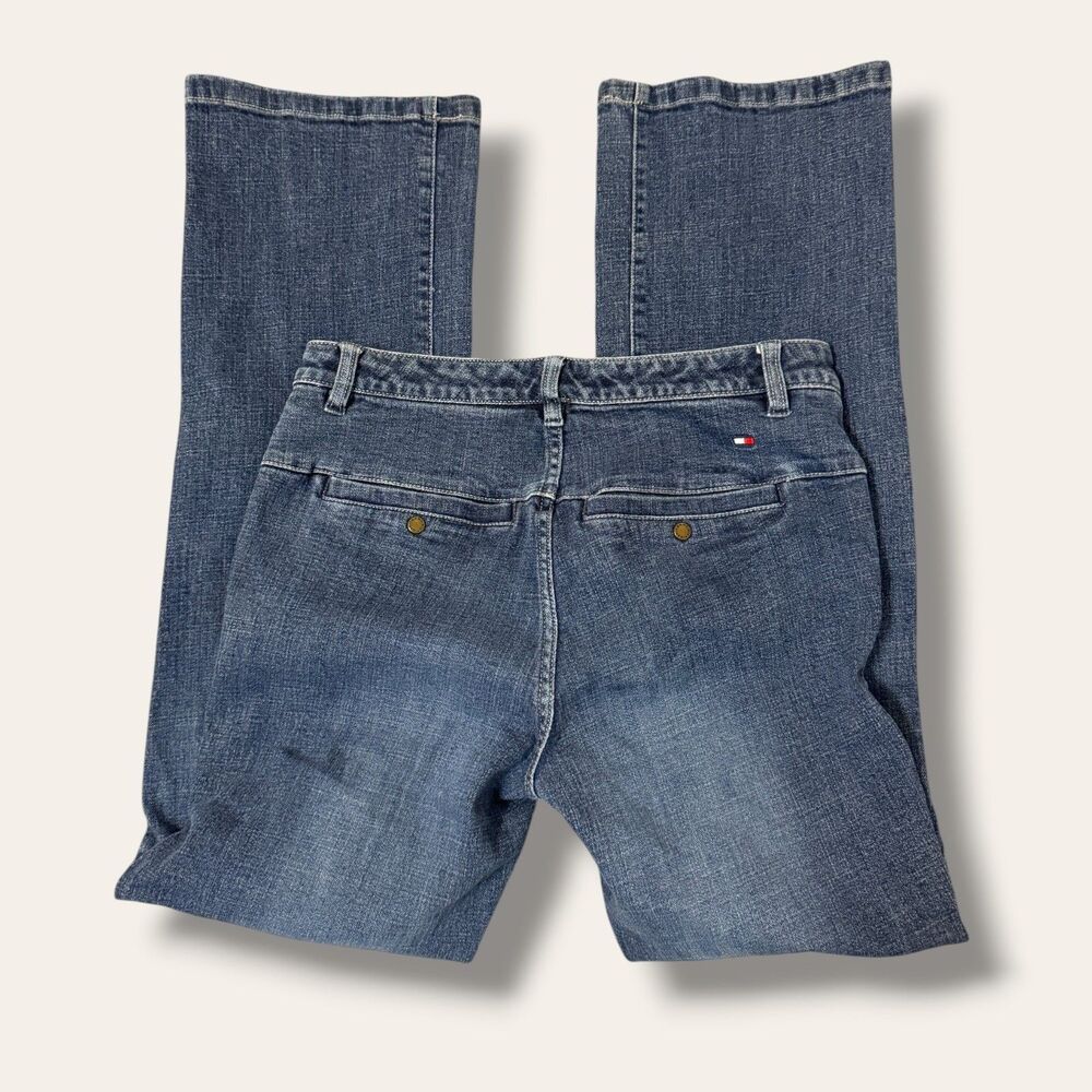 Tommy Hilfiger Jeans Womens 4 Bootcut Mid Rise Stretch Denim Medium Wash Blue